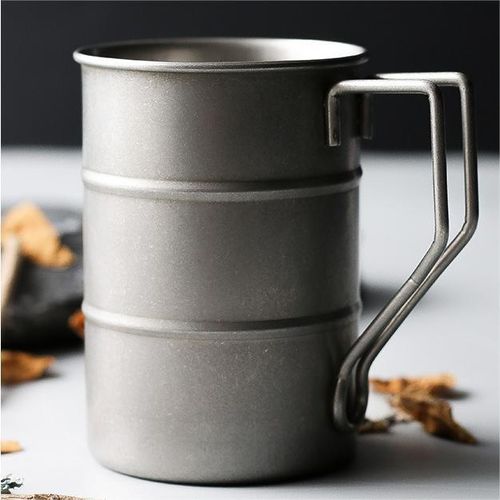 304 stainless steel mug, outdoor camping b-eer mug with wooden lid
