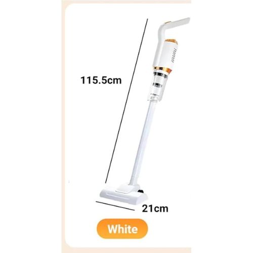 Wireless vacuum cleaner rechargeable, short length use option or extended to 105cm long, 4 brush options, high suction pressure of 7500Pa)