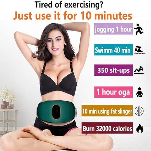Multifunctional Massage Belt, USB Port Fitness Equipment, Odorless Plastic, Designed for Activity Counter - Green