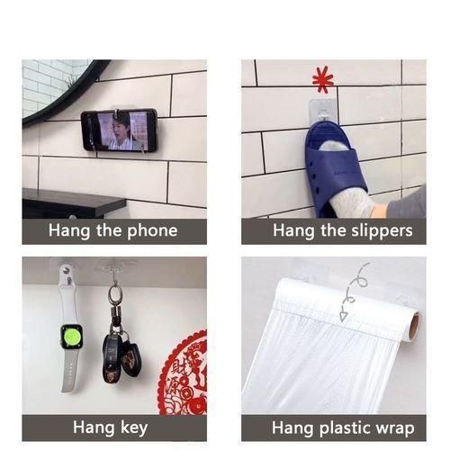 10PCS Powerful Non-Mark Storage Hooks Hangers Fixtures