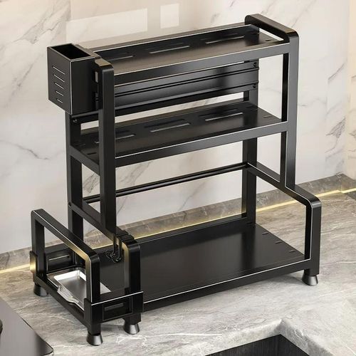 50cm 3-tier spice rack, chopsticks/k-n-ife storage rack