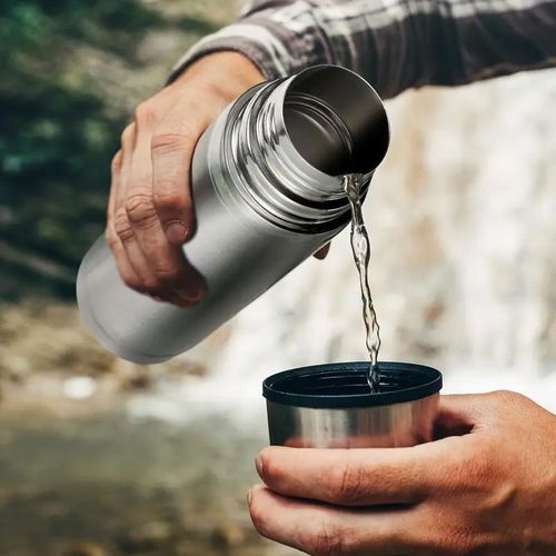 500ml stainless steel vacuum flask with button cover