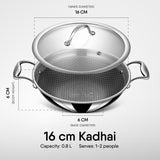 Stahl Triply Stainless Steel Wok-Style Deep Frying Pan | Artisan Hybrid Series