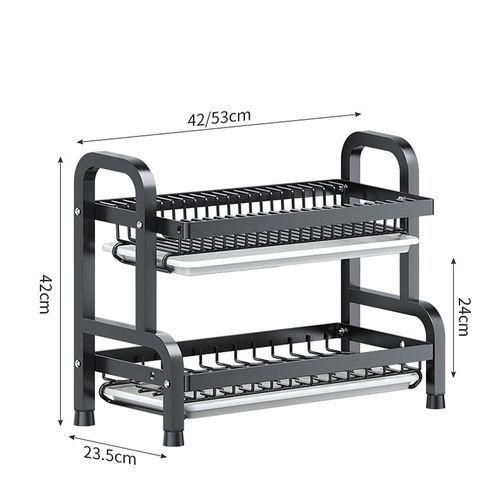 cloudoon Cloudoon Dish Drainer 2 Tier Large Dish Drying Rack Plate Storage Rack
