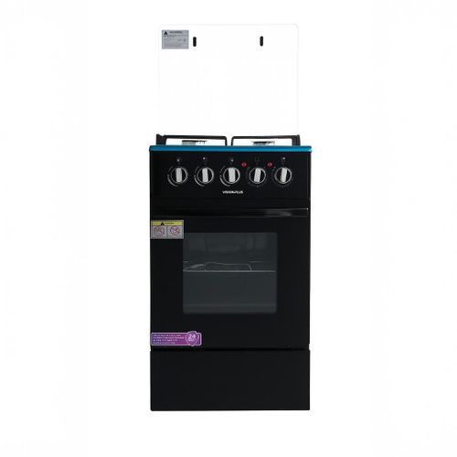 Vision Plus 3 Gas + 1 Electric Plate 50X50 Standing Cooker with Gas Oven, Black- (2 YRs WRTY)
