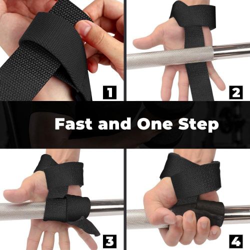 Flushrenic weightlifting,Lifting Wrist Straps, , Deadlift Straps with Padded Neoprene for Power Lifting, Bodybuilding, Gym Workout, Strength Training &amp; Fitness Workout, Resistance