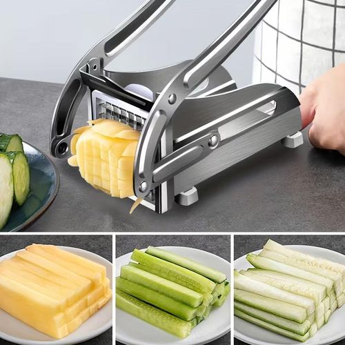 Beqqk 4in1 Vegetable Cutter, French Fries Cutter, Stainless Steel Fruit Cutter, Potato Chipper, Potato Slicer