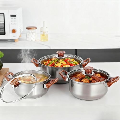 18pcs - stainless steel cookware set including milk pot, soup pot, flat bottom non-stick pan, pot lid, spatula combination pot set