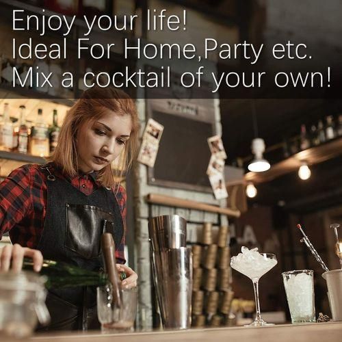 7-piece portable bartending tool set, 750ml cocktail shaker set