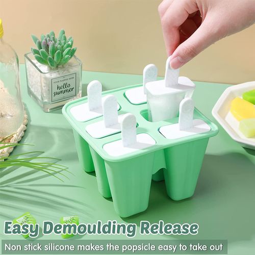 Homemade Popsicle Mould With Silicone Funnel And Cleaning Brush