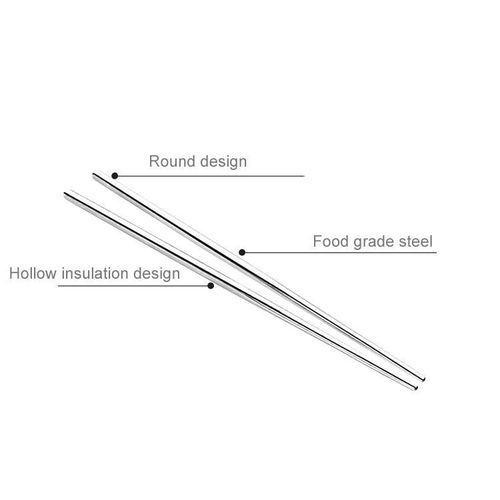 One Pair Smooth Surface Chopsticks