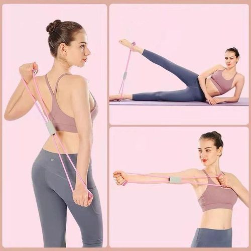 Figure 8 Resistance Bands, Yoga Resistance Band Stretch Fitness Band, Pull Rope, Chest Arm and Shoulder Stretch Bands Exercise Equipment for Home Workout, Physical Therapy, Strength Training
