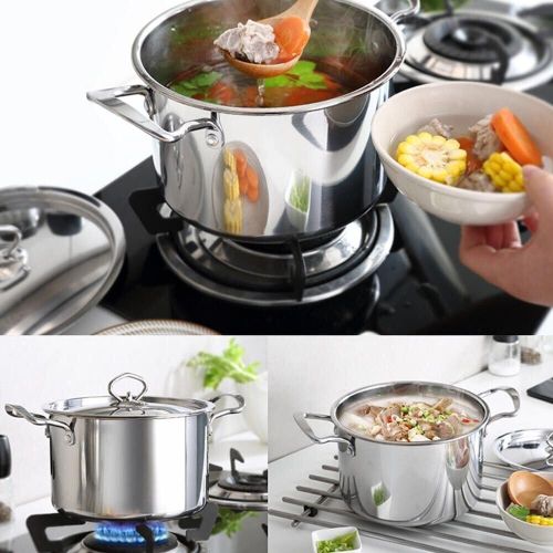 5 Pack Stainless Steel COOKWARE HOB STOCKPOT Pot Casserole Set with Glass LIDS