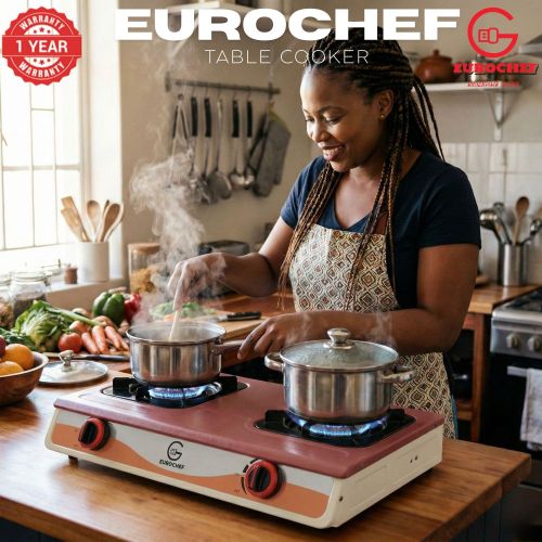 Eurochef ST-SUPER02 Heavy Duty Gas Cooker with Cast Iron Burners, Stainless Steel Panel &amp; Auto Ignition
