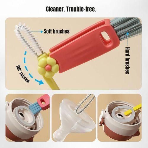 Flushrenic Cleaning Brush,3pc Wire Cleaning Brush Set,3 In 1 Cup Lid Cleaning Brush 3 Pcs