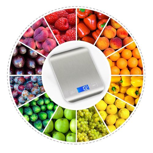 TodyJeyHo Food Kitchen Scale, Digital Grams and Ounces for Weight Loss, Baking, Cooking, Keto and Meal Prep, LCD Display, 304 Stainless Steel