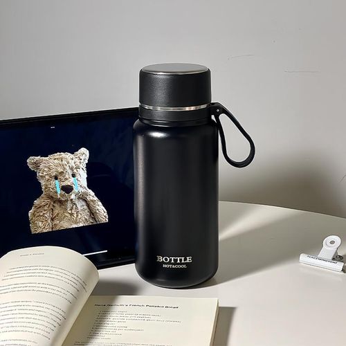 850ml large capacity portable thermos cup, 316 stainless steel thermos cup - Black