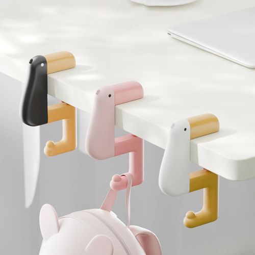 Foldable Bag Hook Purse Holder for Table, Portable No-Paste Desk Clamp Hanger with Anti-Slip Design, Sturdy Metal Hook for Hanging Handbag/Backpack/Tote (Home/Office/Travel)