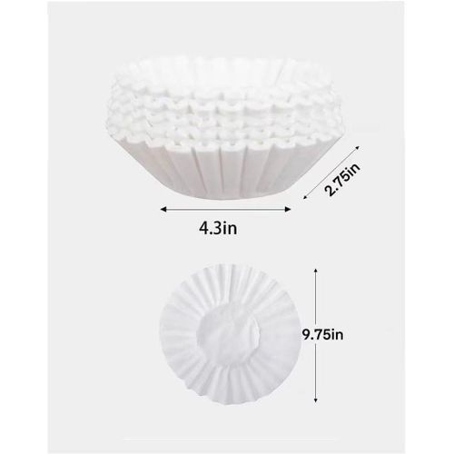 Flushrenic 100 Pack Commercial Coffee Filters,Large Coffee Filters,Premium Quality, All-Natural,Big &amp; Tall Filters Compatible with Coffee Machines
