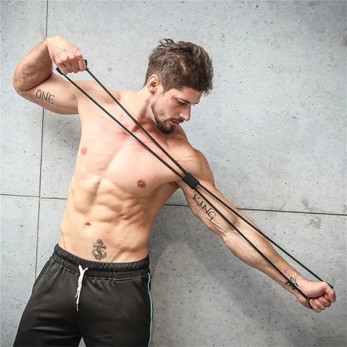 Fitness Pulling Rope Muscle Training Elastic Resistance Bands for Yoga Sports Exercise, Resistance Bands Set For Women &amp; Men Pilates Workout Elastic Exercise Bands