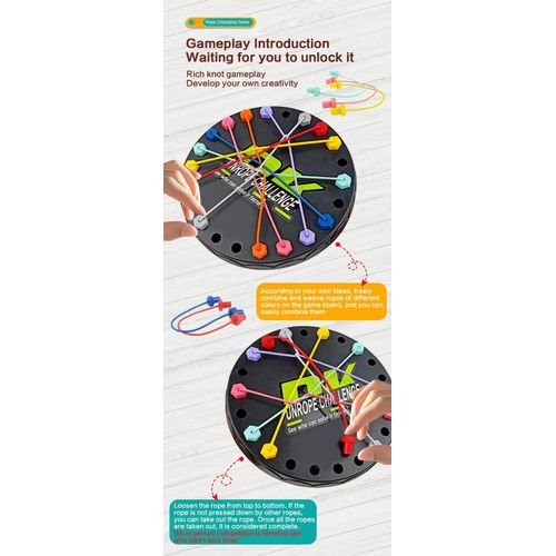 Board Games,Puzzle Toy, Stimulates Intelligence Parent-Child Interactive Toy Parent-Child Rope Untangling Game - Fun, Interactive Puzzle Game to Promote Family Bonding and Cognitive Development