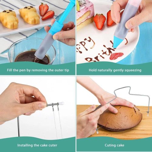 150pcs cake baking tool set cake turntable set squeezer scraper baking tool set