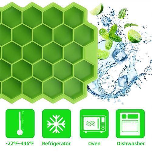 Silicone Honeycomb Ice Tray Ice Tray With Lid 37 Compartment