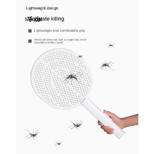 2-in-1 Electric Mosquito Swatter &amp; Lamp – Rechargeable Insect Repellent with Triple Safety Mesh, LED Indicator, Anti-Shock Design for Night Use