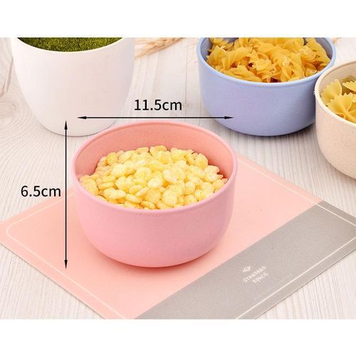 Household 4pcs Bowl Wheat Straw Environmental Protection Bowl Dinner plate Noodle Kitchen &amp; Dining room appliances Plates