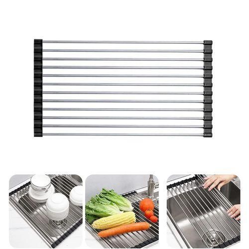 Large Size Roll-Up Foldable Dish Drying Rack / Dish Drainer -18 Tubes