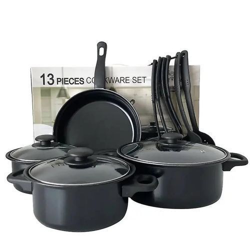 Batterie De Cuisine Antiadhésive De 13 Pièces, Casseroles De Cuisine