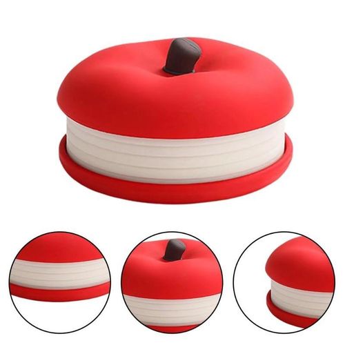 General 5pcs Red Apple-Shaped Non-Slip Silicone Coasters - Heat-Resistant Cute Household Drink Coaster Pads