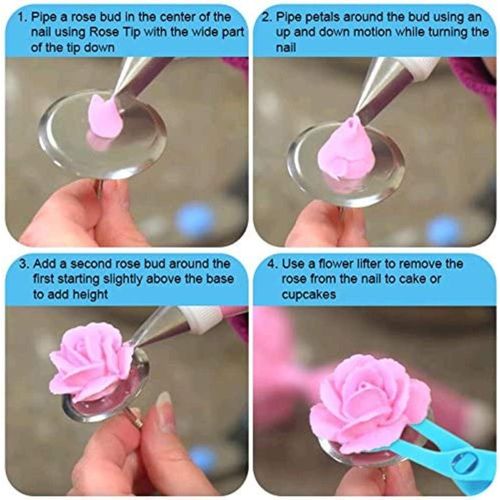 42 Piece Cake Decorating Supplies Piping Bags And Tips Set