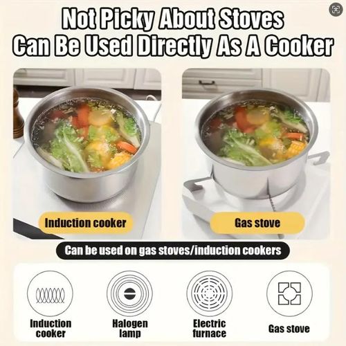 5 Pcs  stainless steel cooking pot set-Stainless Steel Baking Bowl, Mixing Bowl Set- High Quality Non Stick Stainless Steel Cookware set