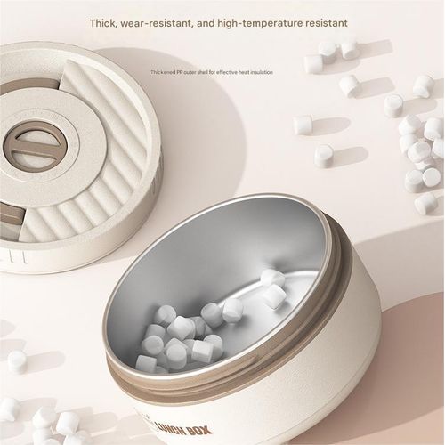Double-layered stainless steel bento box, portable insulated lunch box with insulated bag