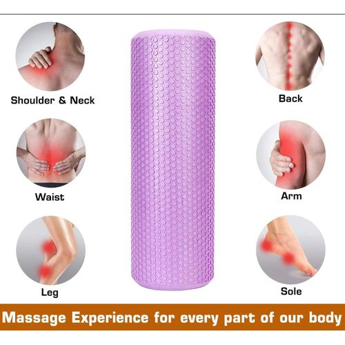 Yoga Foam Roller High-density EVA Portable &amp; Lightweight Self Massager for Back, Legs, Gym, Pilates &amp; Yoga