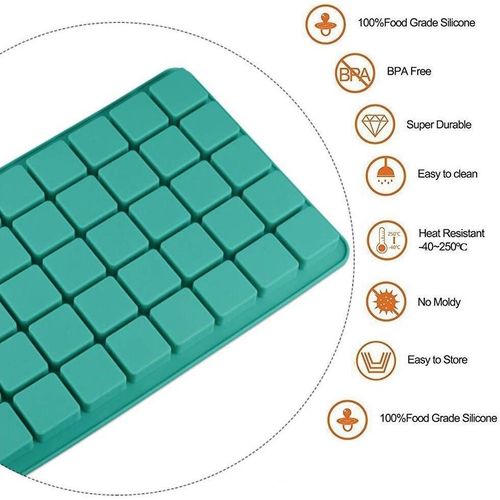 2 Pack 40-Cavity Square Caramel Candy Silicone Molds,Chocolate Forf Truffles, Keto Snacks, Whiskey Ice Cube Tray,Grid Fondant Mould,Hard Candy Pralines Gummy Jelly Mold
