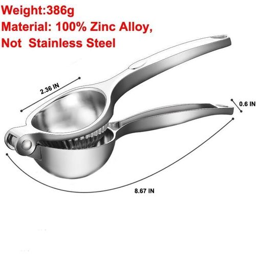 KnMn Large Size Lemon Squeezer Heavy Duty Zinc Manual Lemon Juicer