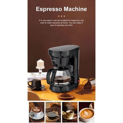 Sokany Hot Sale 650W 750ml Coffee Maker/Coffee Machine 6 Cup, With Glass Carafe And Drip Stop Mechanism To Avoid Spillage And Dishwasher Safe, For Drip Coffee And Expresso Black