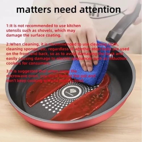 addigoes 28cm Crystal Diamond Non-Stick Frying Pan - Multi-Functional Kitchen Cookware with Easy-Clean Coating, Compatible with Gas &amp; Induction Stoves