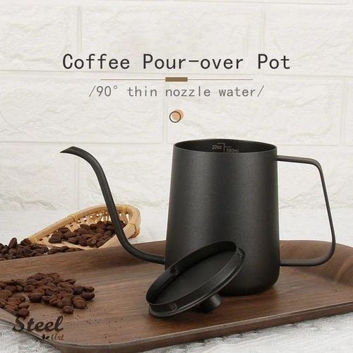 Long Narrow Spout Goose Neck Kettle Hand Drip Kettle Pour Over Coffee Tea Pot Kitchen Accessory 600ml