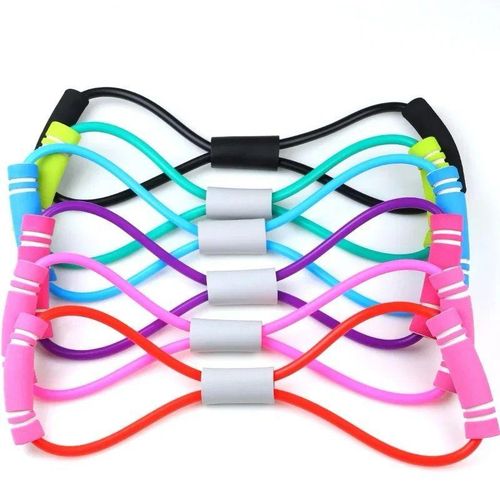 Resistance Bands Elastic Fitness Pulling Rope Chest Expander Yoga Rubber Tension Band for Abdomen Waist Arm Leg Stretching Fitness Training Exercise Bands