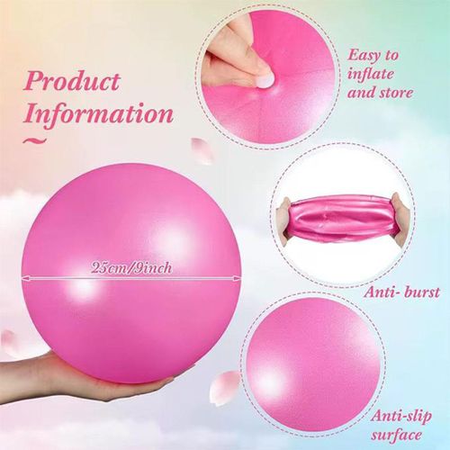 Mini Pilates or Yoga Ball 25cm – Anti Burst, Nonslip Surface