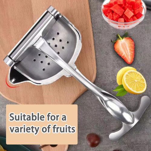 Manual Stainless Steel Juicer - Hand Press Lemon Squeezer with Filter Bag