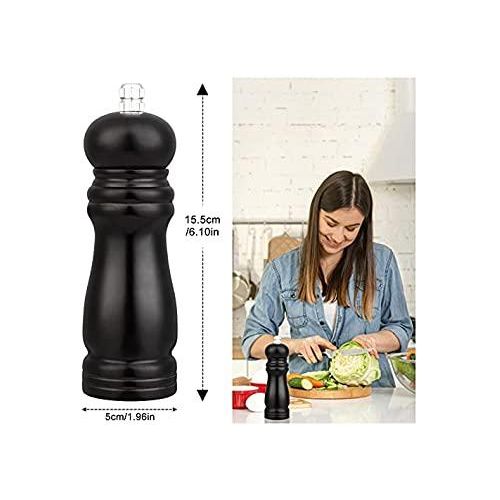 6 inch Wood Pepper Grinder Mill Adjustable Stainless Steel Grinder