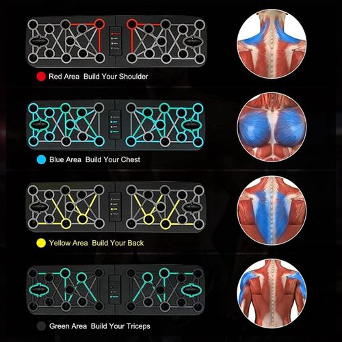 Foldable push-up board, multi-functional fitness board support for chest and abdominal muscle training, home fitness equipment