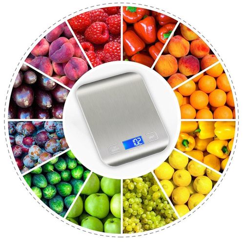 KnMn  304 Stainless Steel Digital Food Scales with Battery Kitchen Scale LCD Display