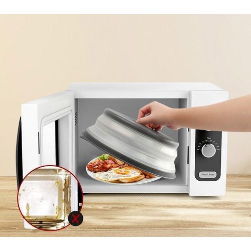 Collapsible Microwave Splatter Cover &amp; Colander - BPA-Free, Vented Lid with Hook Hole, Dishwasher Safe (1 Pack)