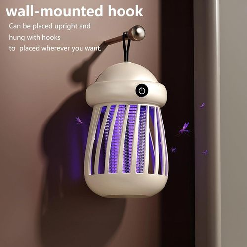 Bug Zapper, Electric Mosquito Zapper with Wall-mounted Hook and USB Rechargeable