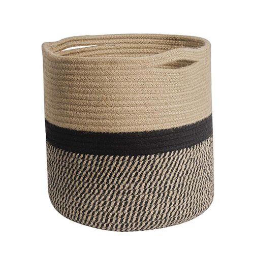 Storage Basket Flower Pot Cover Modern Home Decor Black